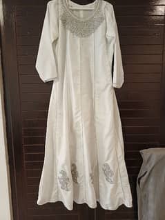 White Raw Silk Maxi 0