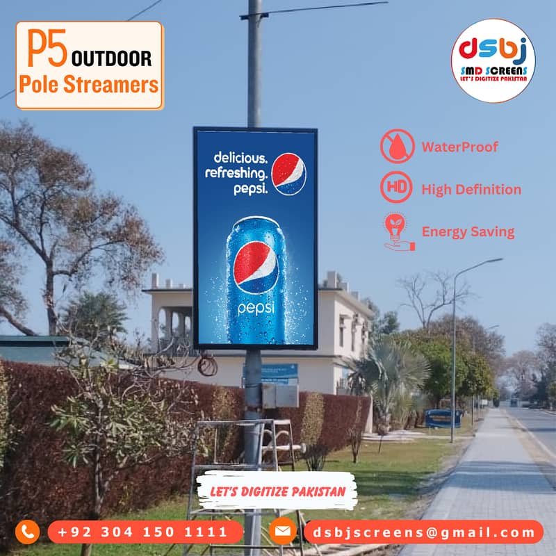 Outdoor SMD Pole Streamer | SMD Screen in Gujranwala - SMD Screens 5