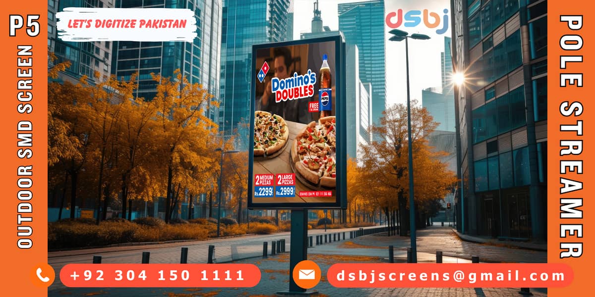 Outdoor SMD Pole Streamer | SMD Screen in Gujranwala - SMD Screens 1