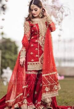 mahroon gharara outfit