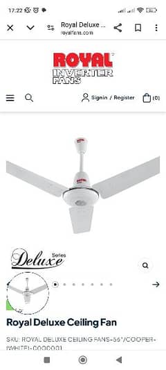 new ceiling Royal fan  life time guarantee