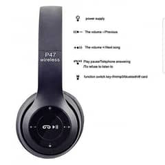 Wireless Stereo Headphones,Black