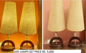 Side table lamps, very good condition.