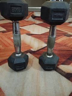 3 kg rubber coated dumbbells