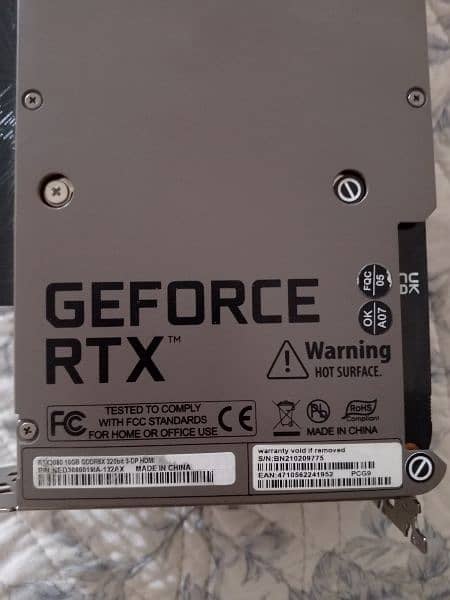 RTX Graphic Card 10 Gb Slightly Used For Sale 3