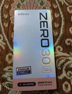 Infinix 30 Zero Memory 12/256 5G Complete Saman urgent sale.