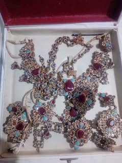 Real stone jewelry bridal set