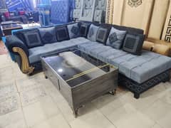 L shape sofa / corner sofa / six seater / velvet sofa / Sofa for sale