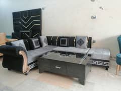 L shape sofa / corner sofa / six seater / velvet sofa / Sofa for sale