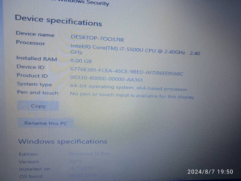 Lenovo i7 5th Generation Laptop 2