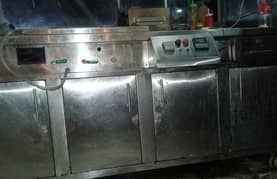 stainless steal fastfood counter