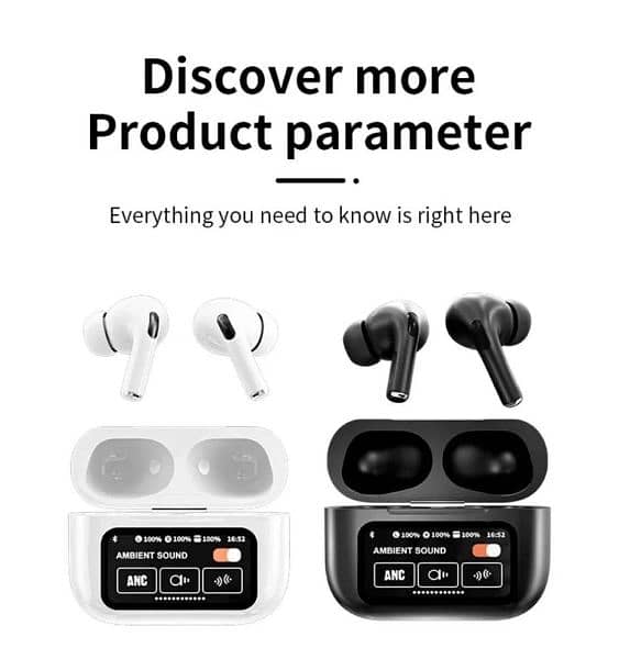 A9 pro earbuds with Built in Screen 2