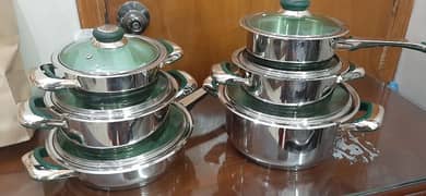 STAINLESS STEEL HEAVY DUTY COOK WEAR SET 0