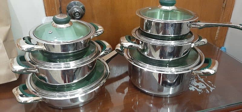 STAINLESS STEEL HEAVY DUTY COOK WEAR SET 0