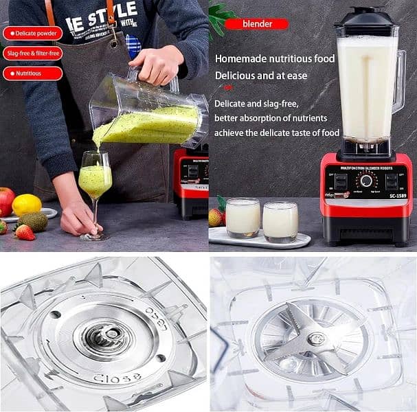 2 In 1 Juicer Blender Machine, Grinder Machine Heavy Duty 6