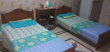 2 Single Bed Set With Mattress For Sale