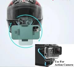 Helmet Chin Stand Mount For Mobiles and Go pro Cameras 0