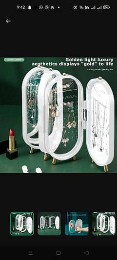 jewelry box organizer with mirror