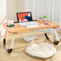 PORTABLE FOLDING LAPTOP TABLE DESK WOODEN FOLDABLE LAPTOP STAND (COD)