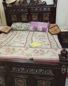 wooden bed