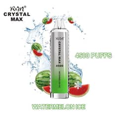 RandM Crystal Max 4500 Puffs Disposable Vape, Prefilled Fruit Flavours