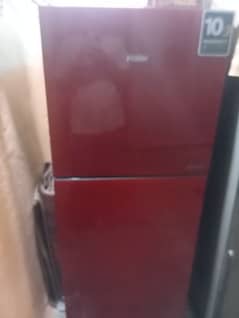 haier fridge medium size 10 cube  glass door