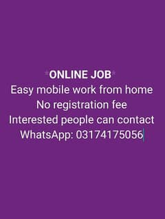 Need staff for online job work from home