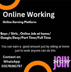 Boys / Girls , Online Job at home /Google/ Easy /Part Time/ Full Time