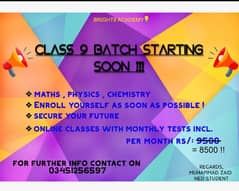 CLASS 9 BATCH !!! 30% off