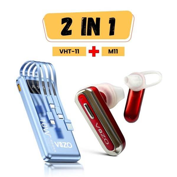 Bundle 12/Vht11 PowerBank +M11 Bluetootth 1 Vizo Vht-11 Fast PowerBan 0