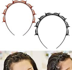 New Black Hair Twister Stylish Korean Clip Unique Double Bang Headband