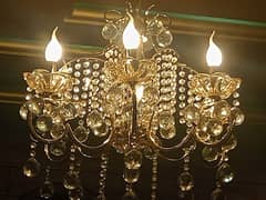 Gold Brass Fancy Chandelier