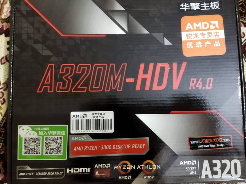 ASRock A320M-HDV R4.0 motherboard New Ryzen mobo 0