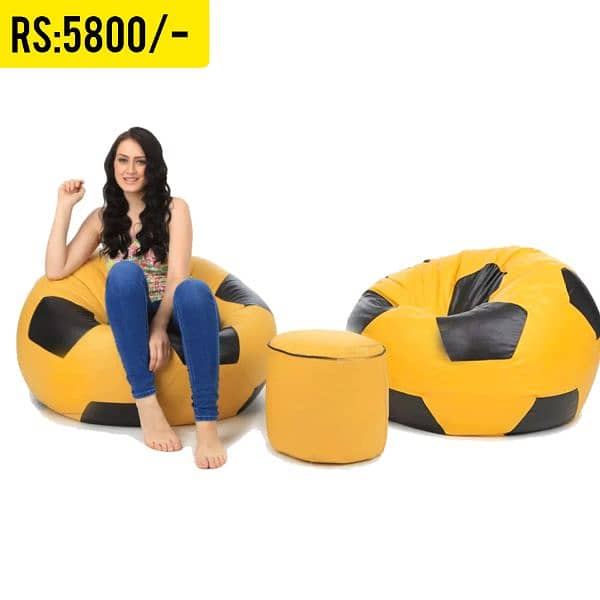 pack of 3 Xl adult size Football Bean Bag 3