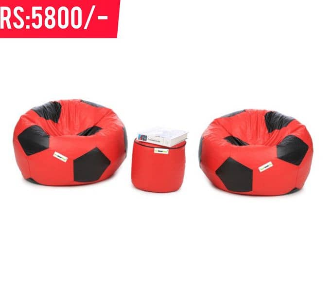 pack of 3 Xl adult size Football Bean Bag 4