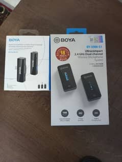 boya link a1 and boya xm6 wireless microphone mic for YouTubers steam