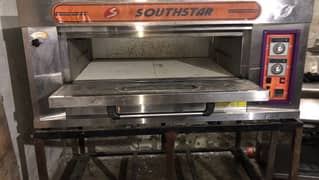 fast food setup southstar pizza oven dough mixer tables stand crockery