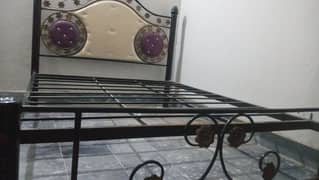 iron double bed and cupboard for sale