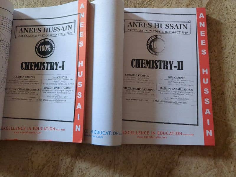 Anees Hussain ECAT Book 1 and Book 2 with SAT math workbook 1