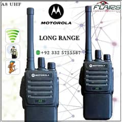 Motorola A8 Dual Band Walkie talkie two way radios Mag1, 9Watt Range