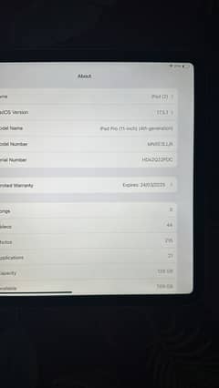 ipad M2 chip 11inch 128GB with 8 months warrenty