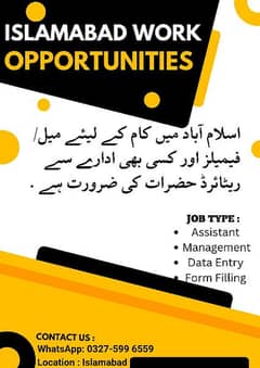 JOB OPPORTUNITIES IN ISLAMABAD