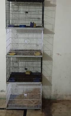 birds cage foulding pinjra 4portion