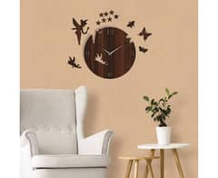 wooden wall clock with back light