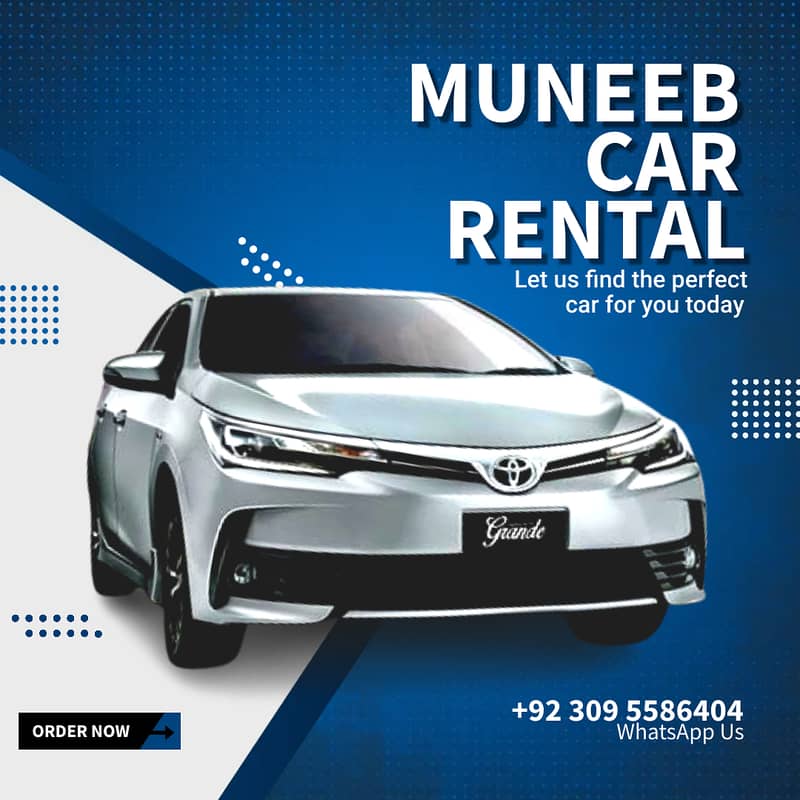 Rent a car Service , Corolla Yaris ,Civic , Revo , Fortuner ,  Prado 1