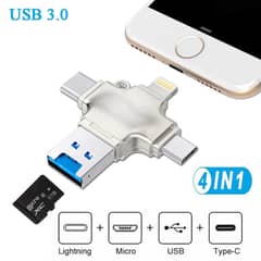 4 In 1 Memory Card Reader OTG Adapter For IPhone Android Windows