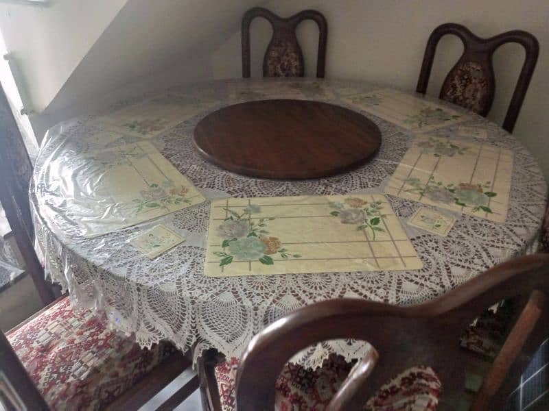 Dining table with 6 chairs and mid table 3