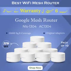 Google Mesh Router System/WiFi//NLS-1304 AC1200 (Pack of 10 Used)