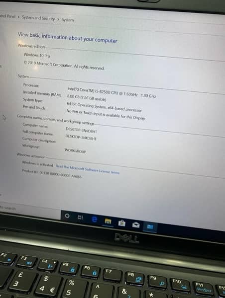 Dell Latitude 7390 Core i5 8th gen 8/256 SSD 4