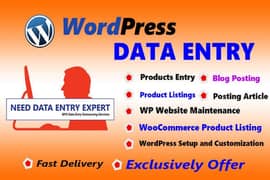 WooCommerce data entry operator